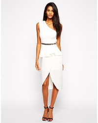 Asos Collection One Shoulder Pencil With Trim