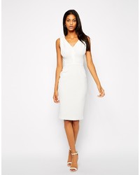 Asos Collection Pencil Dress With V Neck In Texture