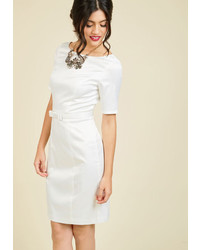 East Concept Fashion Ltd Ritzy Wishes Sheath Dress In White