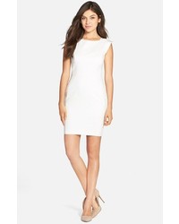 French Connection Extended Sleeve Cotton Blend Sheath Dress