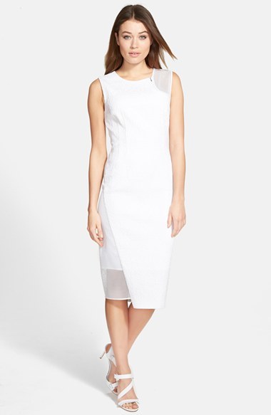 tahari white dress