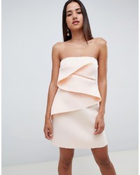 ASOS DESIGN Bonded Origami Fold Shift Mini Dress