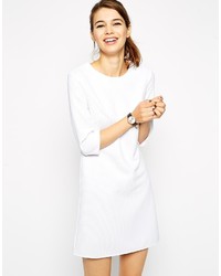 Asos Collection 60s Shift Dress In Rib With 34 Sleeves