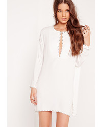 Missguided Studded Shift Dress White