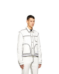 Daniel W. Fletcher Off White Painted Edge Jacket