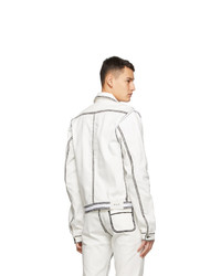 Daniel W. Fletcher Off White Painted Edge Jacket