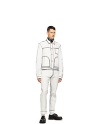 Daniel W. Fletcher Off White Painted Edge Jacket