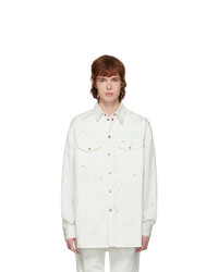 Acne Studios Off White Painted Overshirt