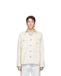Acne Studios Off White Twill Vented Shirt