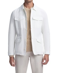 Bugatchi Unconstructed Cotton Linen Jacket In Chalk At Nordstrom