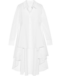 Co Asymmetric Tton Poplin Shirt White
