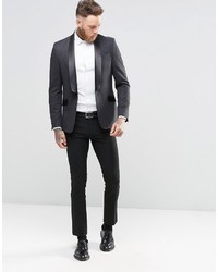 Asos Brand Smart Shirt In White Twill Texture In Regular Fit