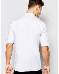 Asos Brand White Shirt With Mini Collar In Regular Fit