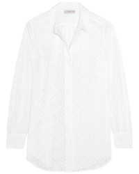 Tory Burch Broderie Anglaise Cotton Shirt White