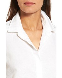 NYDJ Button Back Linen Blend Shirt