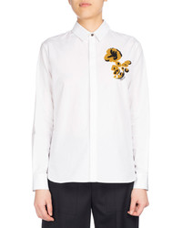 Kenzo Casual Fit Shirt With Flower White