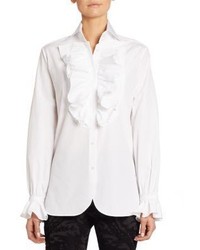 Ralph Lauren Collection Adriana Ruffle Cotton Shirt