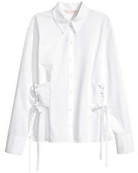 H&M Cotton Shirt With Lacing