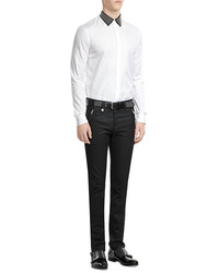 Alexander McQueen Cotton Shirt With Studded Collar