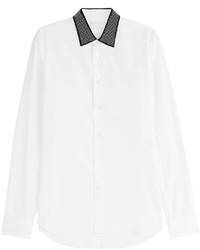 Alexander McQueen Cotton Shirt With Studded Collar