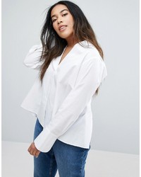 Asos Curve Curve Open Back Shirt With Tie Back