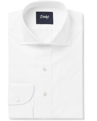 Drakes Drakes White Slim Fit Cotton Shirt