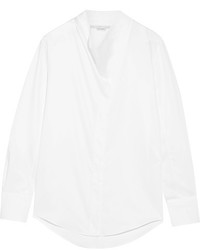 Stella McCartney Draped Organic Cotton Shirt White