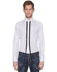 DSQUARED2 Zip Suspenders Cotton Poplin Shirt
