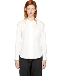 Comme des Garcons Girl White Oversized Rounded Collar Shirt