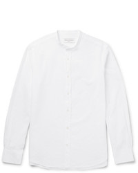 Officine Generale Grandad Collar Cotton Seersucker Shirt