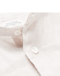 Hartford Grandad Collar Linen Shirt