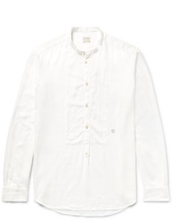 Massimo Alba Grandad Collar Modal And Cotton Blend Shirt