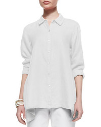 Eileen Fisher Handkerchief Linen Boxy Shirt