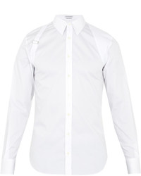 Alexander McQueen Harness Cotton Blend Poplin Shirt