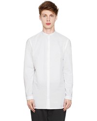 Helmut Lang Light Cotton Blend Seersucker Long Shirt
