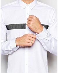 Hugo Boss Hugo By Smart Shirt With Mesh Chest Band Slim Fit