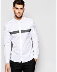 Hugo Boss Hugo By Smart Shirt With Mesh Chest Band Slim Fit