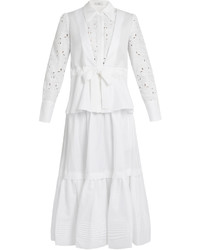 Erdem Janie Broderie Anglaise Panelled Cotton Shirt