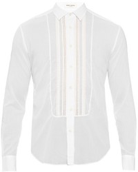 Saint Laurent Lace Trim Cotton Voile Shirt