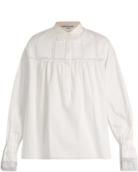 Sonia Rykiel Lace Trimmed Cotton Shirt