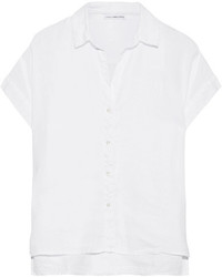 James Perse Linen Shirt White