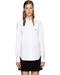 MAISON KITSUNE Maison Kitsun White Tricolor Logo Shirt