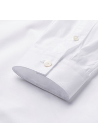 Lanvin Mandarin Collar Slim Fit Cotton Poplin Shirt