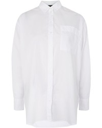 Topshop Oversized Cotton Poplin Shirt