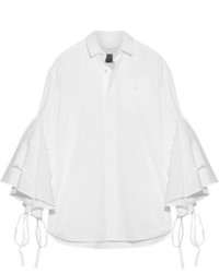 Facetasm Oversized Cotton Poplin Shirt White
