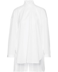 Ellery Oversized Cotton Poplin Wrap Shirt White