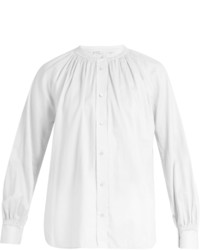 Vince Oversized Gathered Detail Cotton Shirt