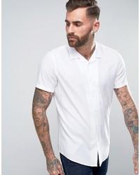 Asos Oversized Shirt In White With Revere Collar