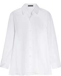 The Row Pachin Stretch Cotton Poplin Shirt White