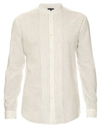 John Varvatos Pleated Bib Linen And Cotton Blend Shirt